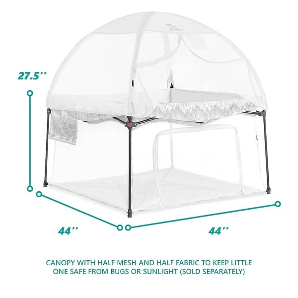 dimension image slide 1 of 3, Dream On Me Ziggy Square Baby Playpen