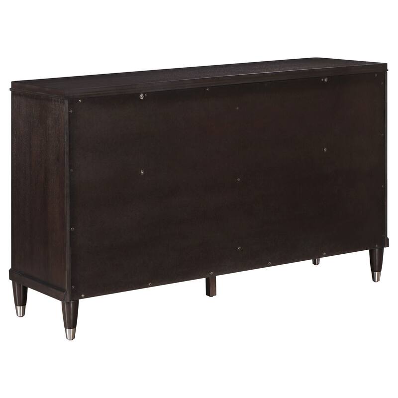 6-Drawer Brown Dresser with Smooth Glide Hardware, Contemporary Styling, and Ample Storage for Bedroom Essentials
