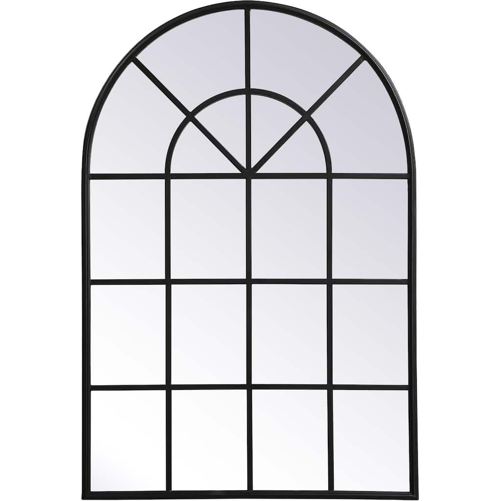 Elegant Lighting Motif 47-1/4" x 31-1/2" Arched Beveled Metal Framed