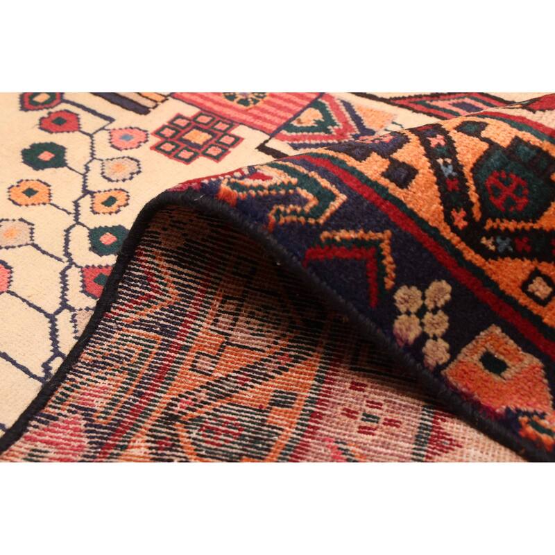 ECARPETGALLERY Hand-knotted Melis Vintage Cream Wool Rug - 5'10 x 6'8