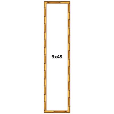9x45 Frame Gold Bamboo Picture Frame Modern Photo Frame Includes UV Acrylic Shatter Guard Front Acid Free Foam Backing Board