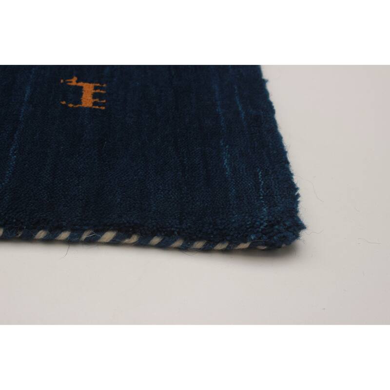 Kashkuli Gabbeh Navy Rug 2'6" x 6'5" - 2'6 x 6'5