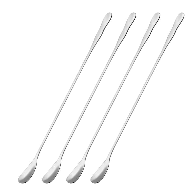 Stainless Steel Stirring Spoon, 4Pcs 10.24-Inch Long Handle Spoon
