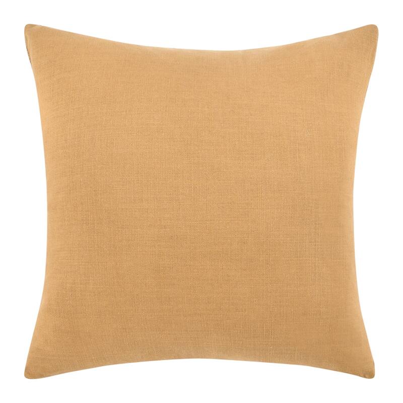 Villa by Classic Home Edwin 22" Chestnut Brown Linen Blend Throw Pillow