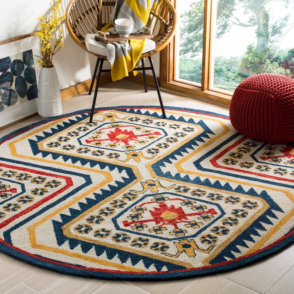 SAFAVIEH Handmade Aspen Rizumi Boho Tribal Wool Rug