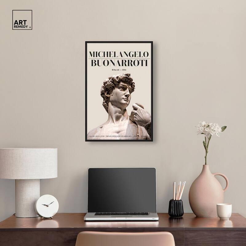 Gaze of Michelangelo's David Canvas by Art Remedy