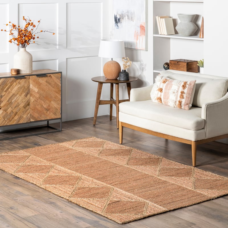 Nuloom Errika Moroccan Jute Area Rug - 5' x 8' - Natural - Rectangle