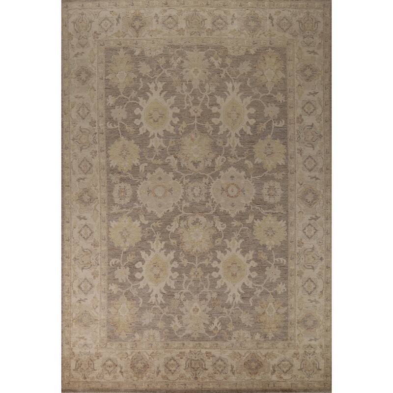 Vegetable Dye Oushak Turkish Area Rug Oriental Handmade Wool Carpet - 8'6"x 11'9"