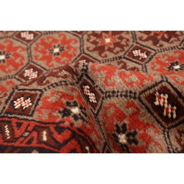 ECARPETGALLERY Hand-knotted Baluch Tan Wool Rug - 3'1 x 5'7 - Bed