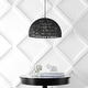 preview thumbnail 26 of 29, Jigu 1-Light Bohemian Modern Woven Rattan/Iron LED Pendant, by JONATHAN Y