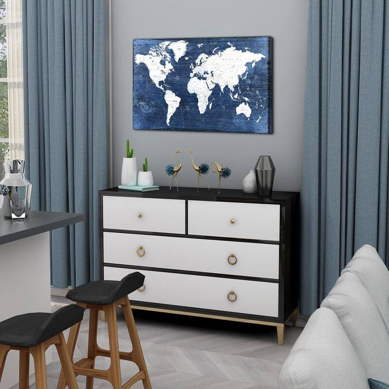 World Map Canvas Wall Art