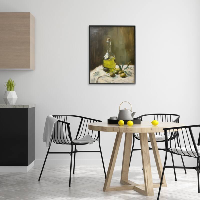 Stupell Olive Oil Still Life Framed Giclee Art Design By Arlington Prints