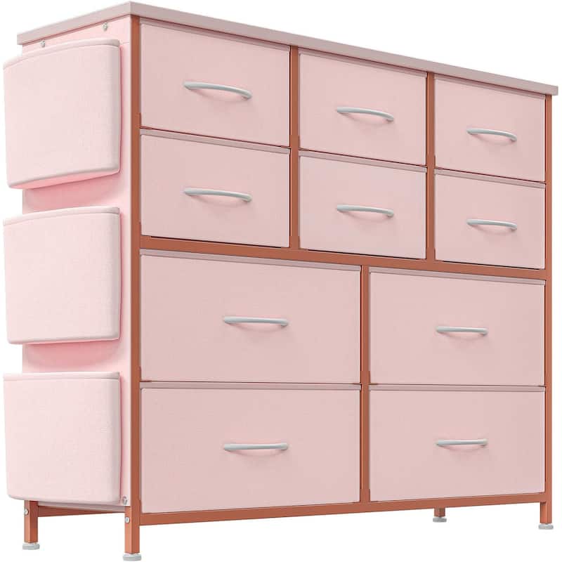 Dresser for Bedroom, 10 Drawers Fabric Storage Drawer, Dressers & Chest of Drawers