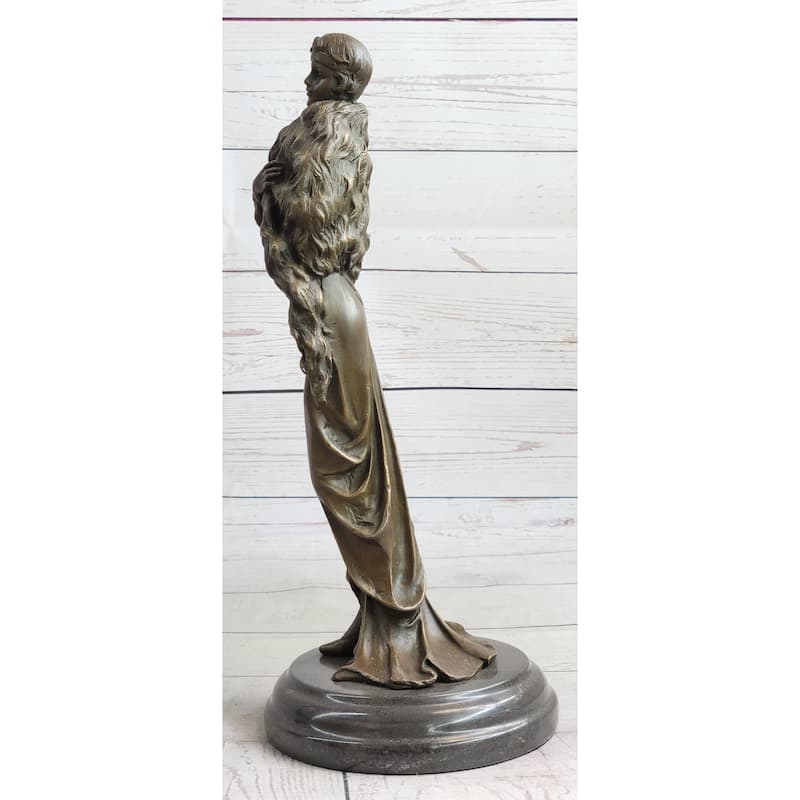 Flapper Fashion 1920S Woman In s Bronze Statue Sculpture Figure 14 Inches X 5 Inches
