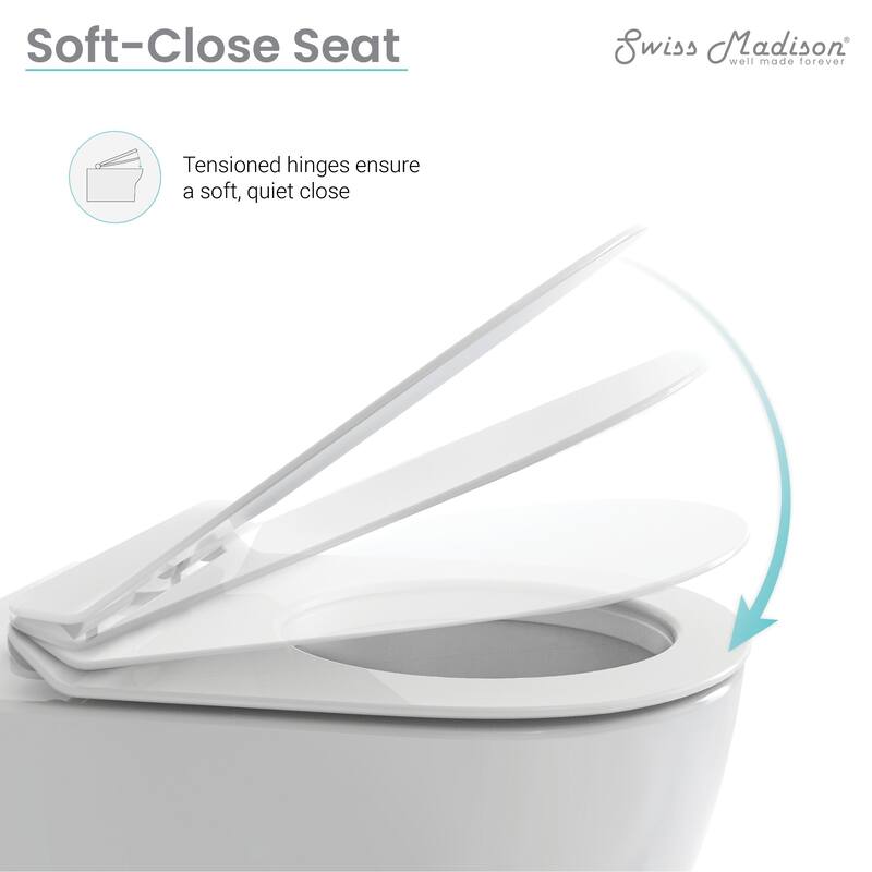 Ivy Wall Hung Elongated Toilet Bowl 0.8/1.28 GPF Dual Flush