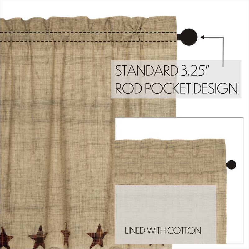 Abilene Star Prairie Short Panel Set of 2 63x36x18 - Prairie Panel 63x36