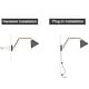 preview thumbnail 10 of 22, Malryn Set of 2 Modern Black Gold Adjustable Swing Arm Lights Plug-in Wall Sconces for Bedroom