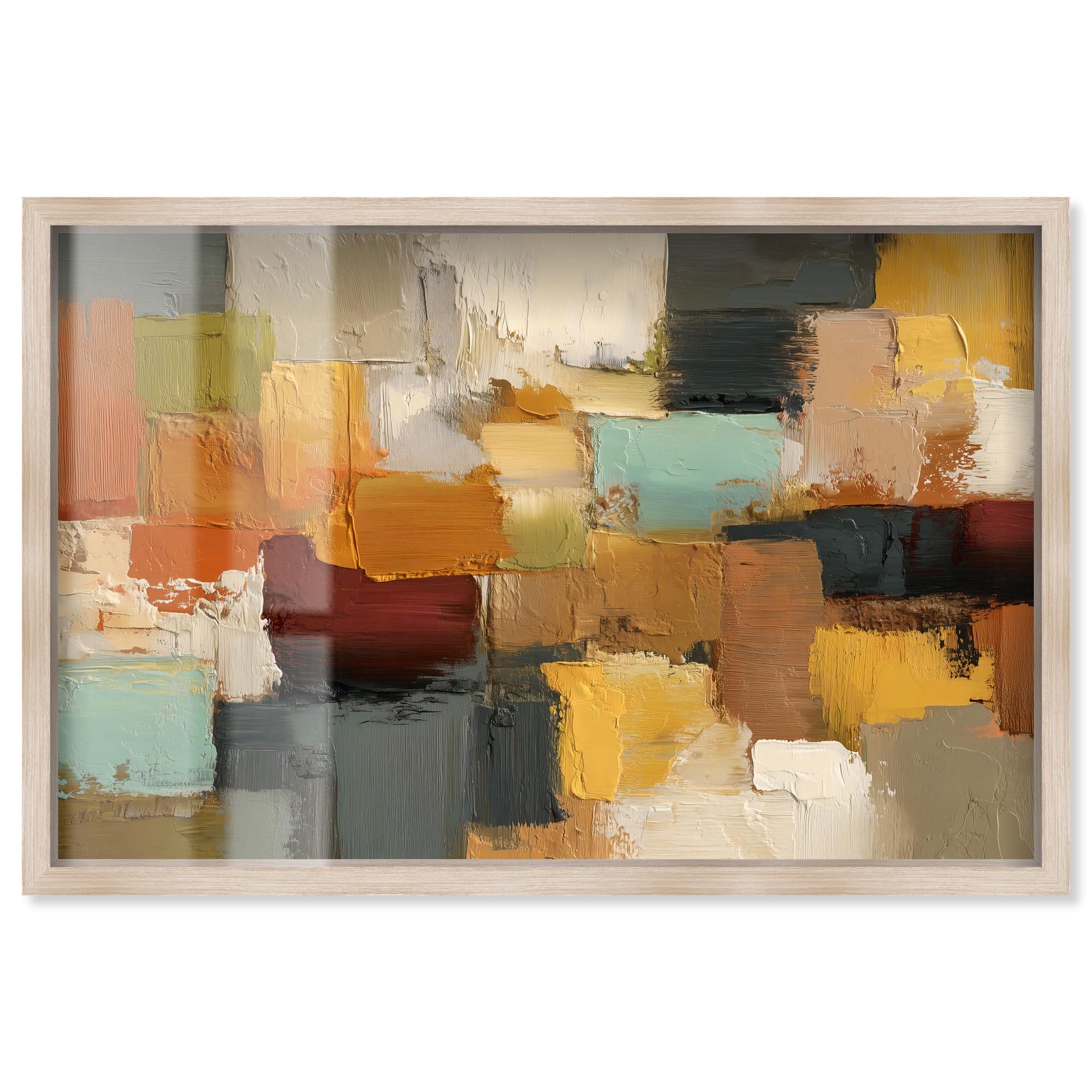 Urban Patchwork I Abstract Wall Art Shadowbox Print by Art Remedy