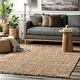 preview thumbnail 1 of 46, Brooklyn Rug Co Delilah Solid Chunky Jute Tassel Area Rug 12' x 15' - Natural