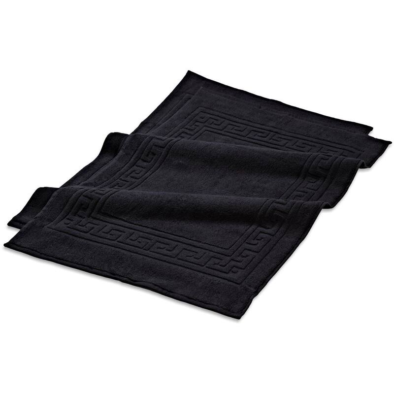 Superior Plush & Absorbent 900 GSM Cotton Bath Mat - (Set of 2) - Black