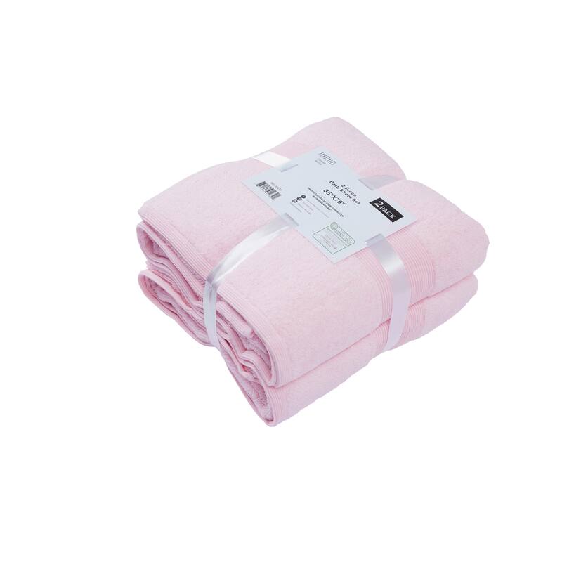 Fabstyles Camelot Bath Sheet 600 GSM Zero-Twist Cotton Set of 2 - 36"x67"