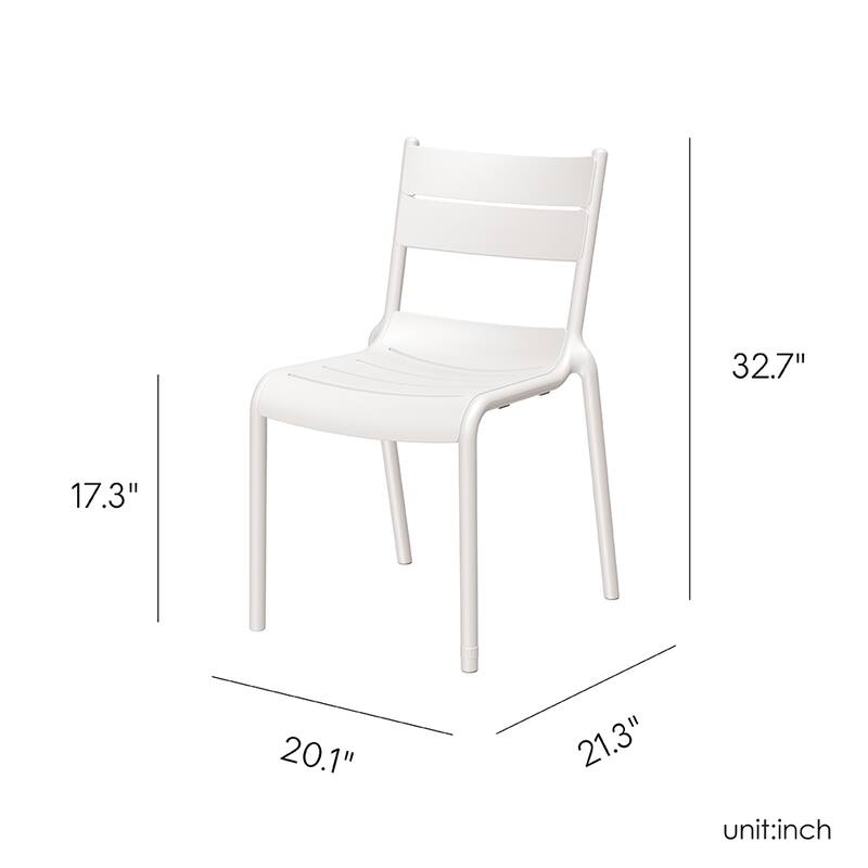 Naples Stackable Side Chair, 2 Pcs