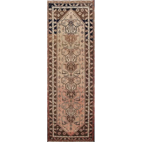 Tribal Malayer Persian Wool Runner Rug Handmade Hallway Carpet - 3'5" x 9'5"