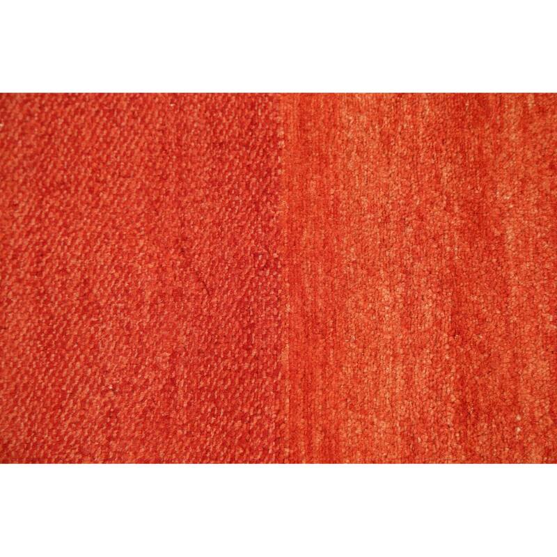 Striped Contemporary Gabbeh Kashkoli Oriental Wool Runner Rug Handmade - 2'7" x 12'8"