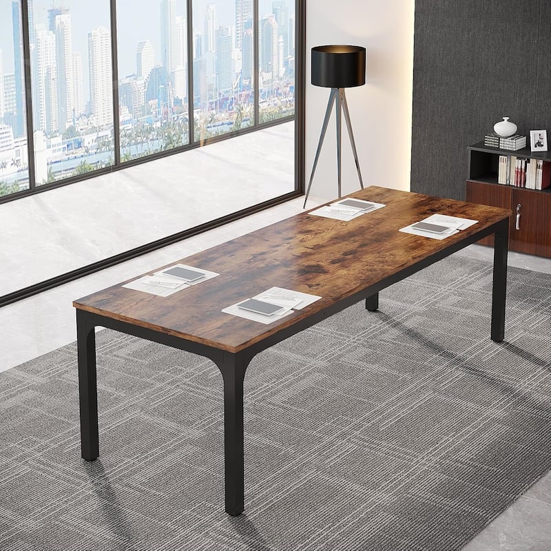 78.74" Large Rectangle Conference Table, Office Meeting/Seminar/Business Table Desk for Office Boardroom & Meeting Room