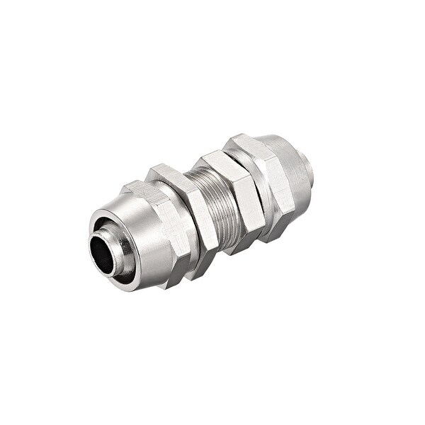 10mm Tube ID Quick Fittings,Brass Nickel Plated Bulkhead Union Hose Fitting