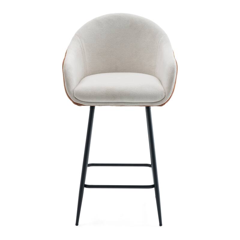 Christopher Knight Home - Blake 26.5" Modern Counter Height Stools with Cushioned Seats and Sleek Metal Legs