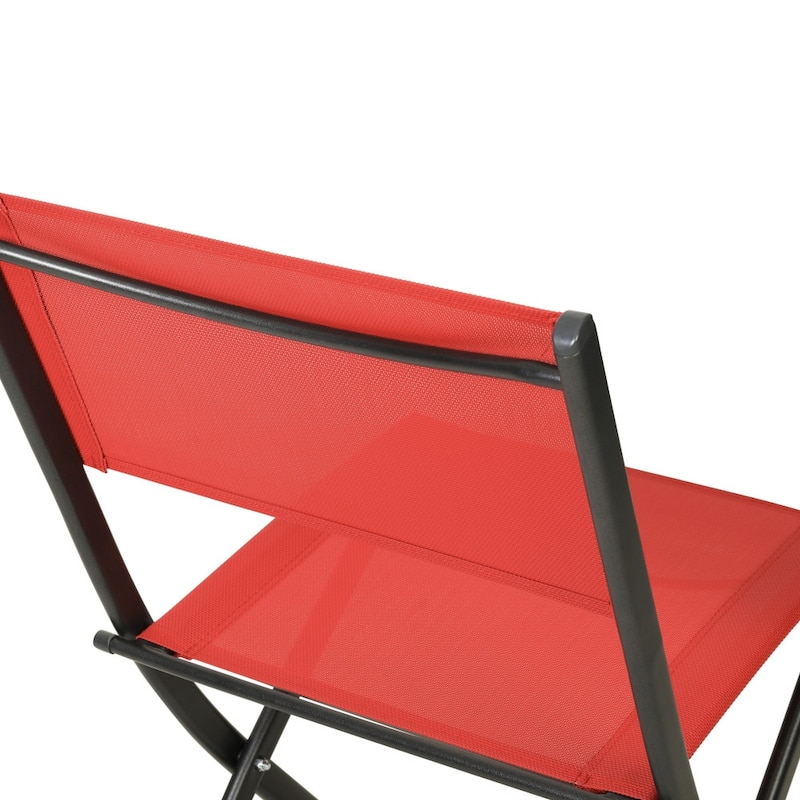 2 Pack Commercial Outdoor Flex Comfort Folding Chair with Metal Frame