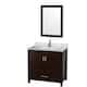 Option Espresso / White Carrara Marble Top / Brushed