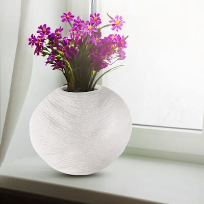 Matte White Southwestern Ceramic Vase