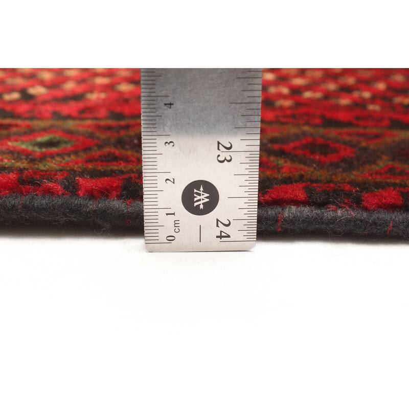 ECARPETGALLERY Hand-knotted Teimani Red Wool Rug - 2'9 x 4'5