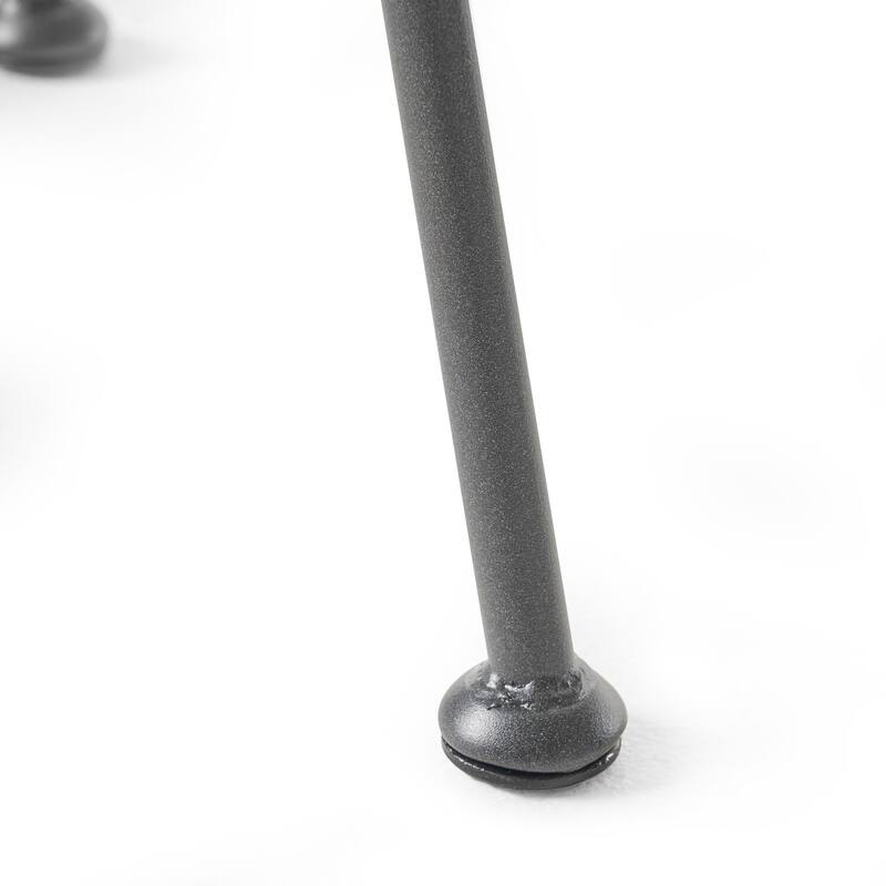 19.5 in. Black Round Glass End Table, Sturdy Build End Side Table for Living Rooms