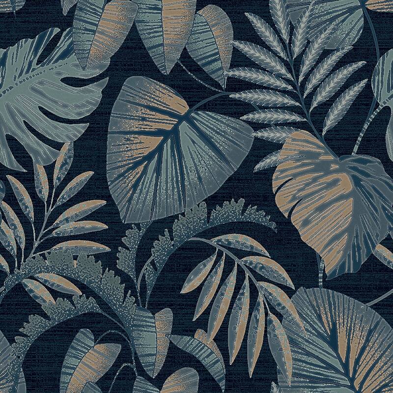 NEXT Jungle Leaves Navy Wallpaper