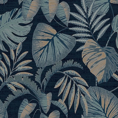 NEXT Jungle Leaves Navy Wallpaper