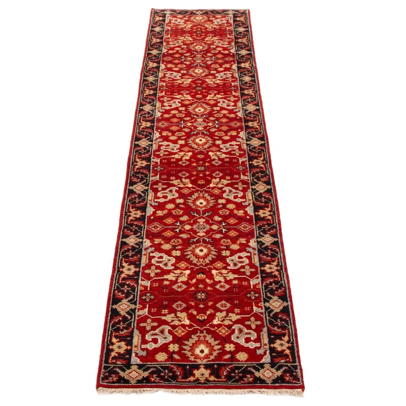 ECARPETGALLERY Hand-knotted Serapi Heritage Red Wool Rug - 2'7 x 12'2