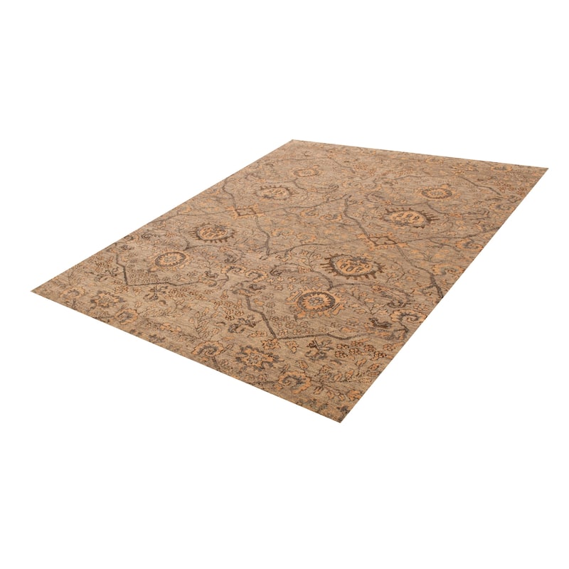 ECARPETGALLERY Hand-knotted Jules Serapi Grey Wool Rug - 8'11 x 11'10