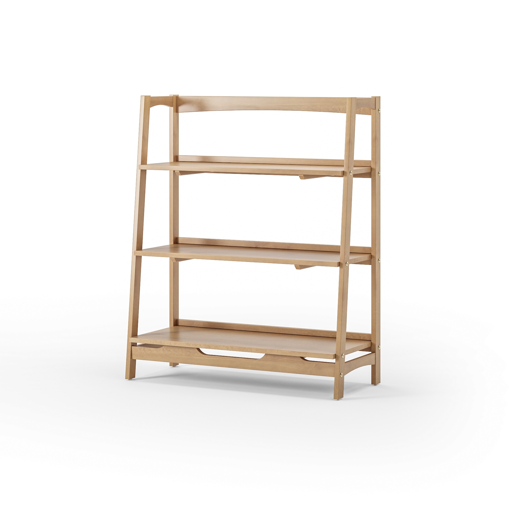 Mid Century Solid Wood Open Shelving Unit - Overstock - 36975160