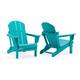 Laguna Outdoor Eco-Friendly Poly Folding Adirondack Chair (Set of 2) - Turquoise