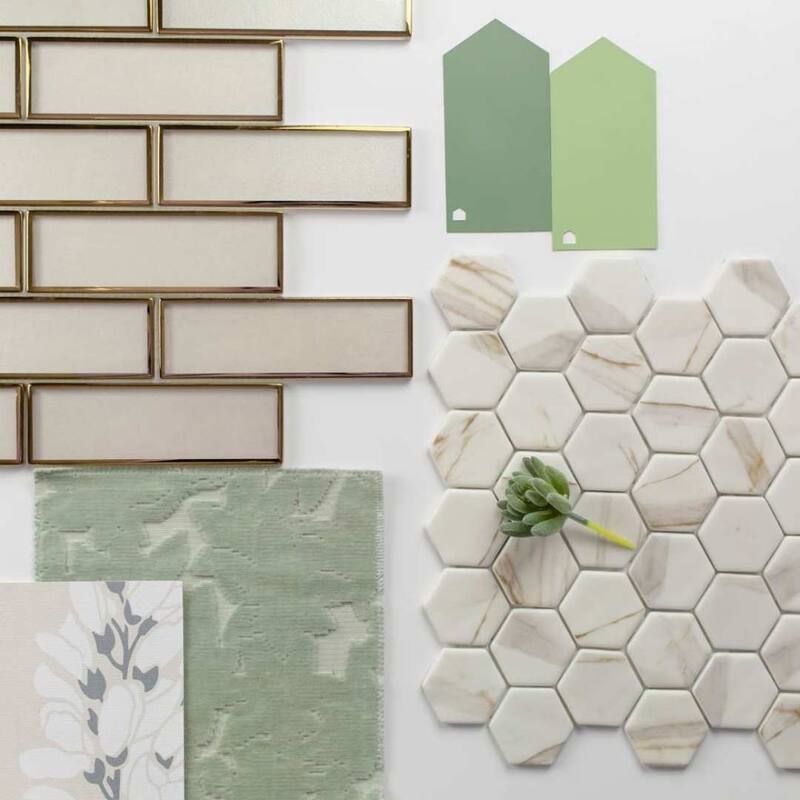 The Tile Life Athena 2x6 White/ Gold Brick Glossy Glass Mosaic Tile for Backsplash & Walls