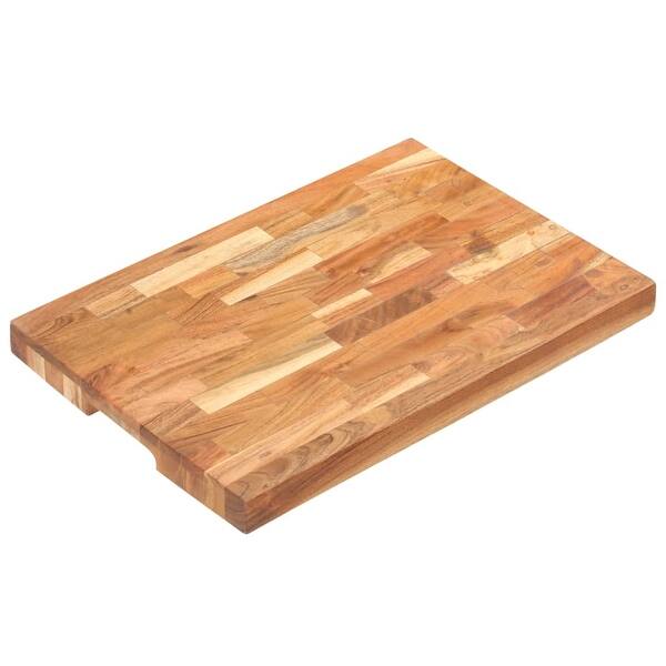 vidaXL Chopping Board Cutting Board Kitchen Worktop Saver Solid Wood Acacia - 19.7" x 13.8" x 1.6"