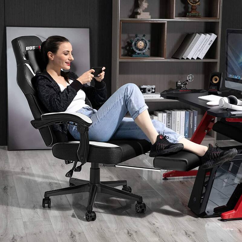 BOSSIN Racing Style Gaming Chair,400 lbs Big and Tall gamer chair High Back Computer Chair