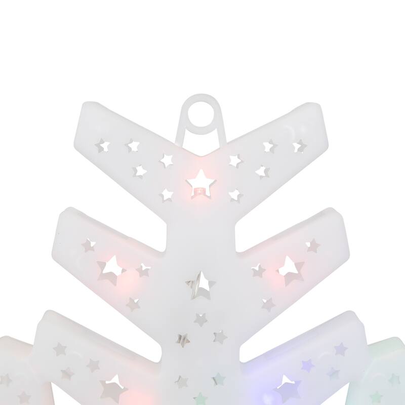 LED Color Changing Christmas Snowflake Window Decoration - 15"