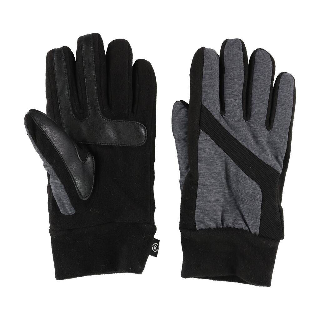 Isotoner Mens Sleekheat Gloves, Black, S/M