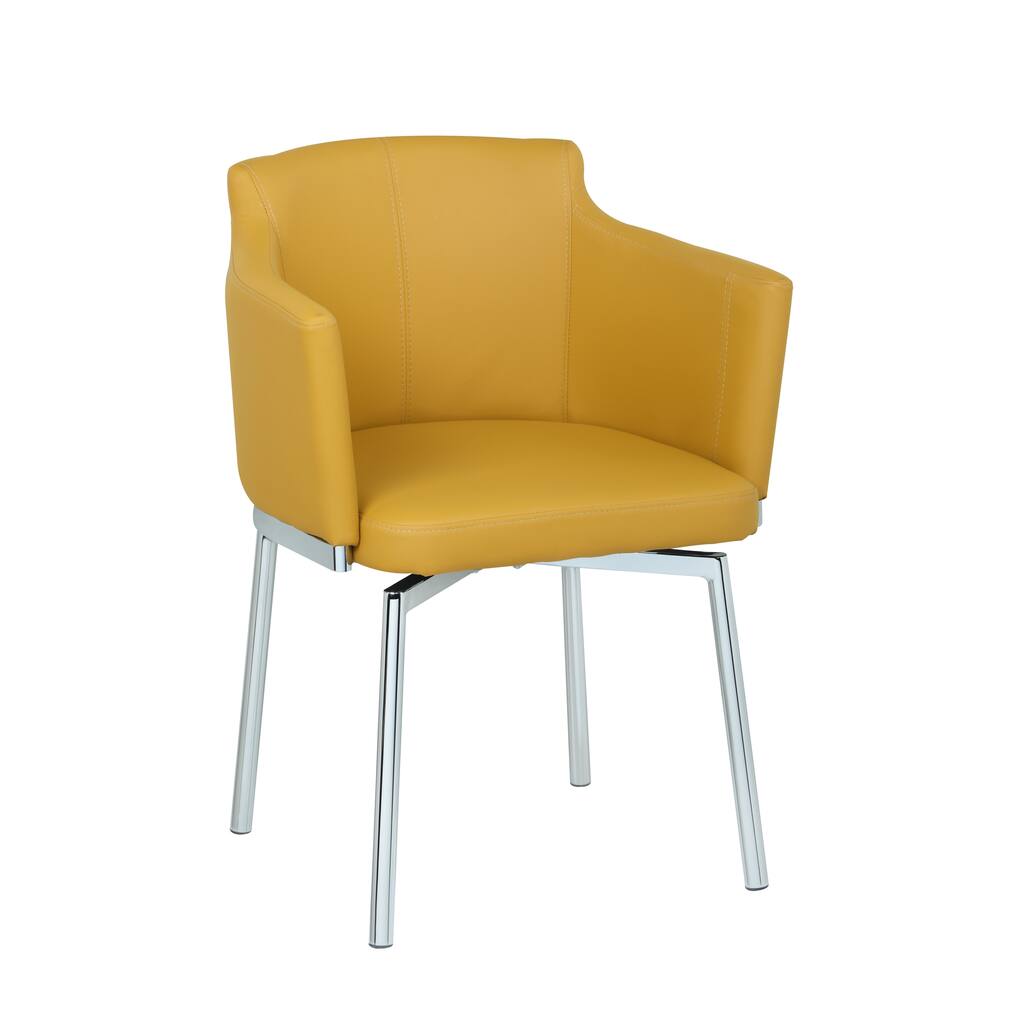 Somette Club Style Modern Swivel Arm Chair, Set of 2