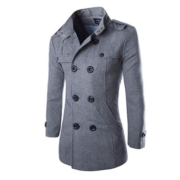 Men S Mid Long Wool Woolen Pea Coat Double Breasted Stand Collar Overcoat Winter Trench Coat On Sale Overstock 31152698 Taking its title from the trenches of normandy, the first burberry trench coat appeared on the battlefields of world war one, and since then, has become an archetypal piece of outerwear that is still taking on new and fresh iterations to this day. usd