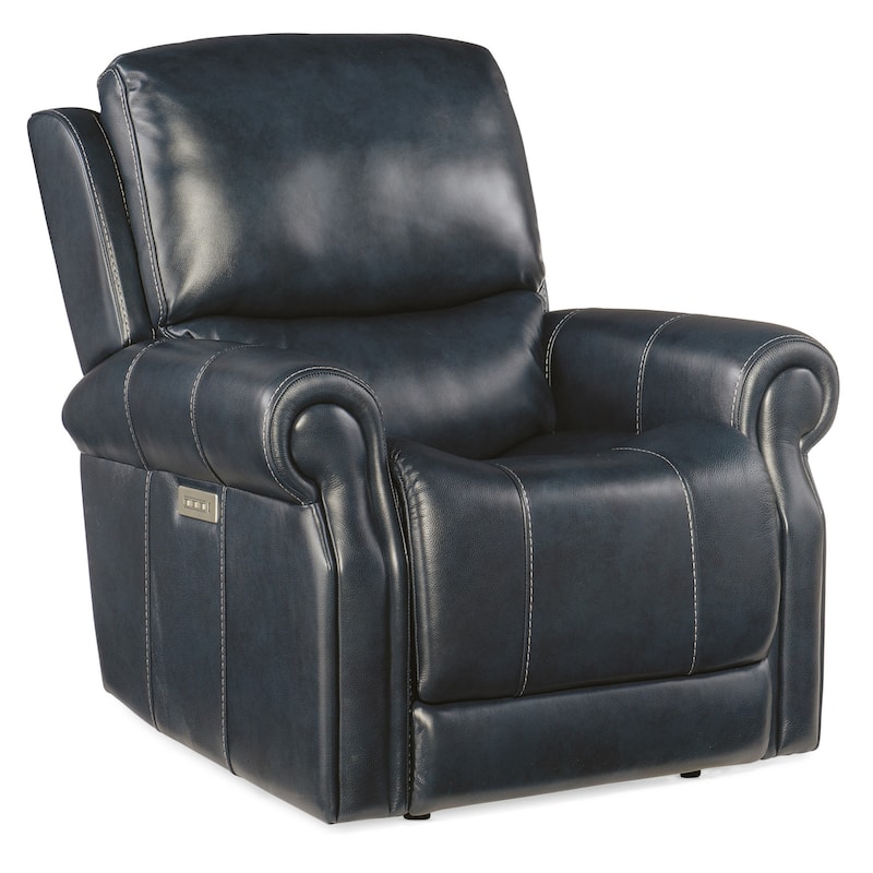 Hooker Furniture RC602-PHZL-POWER-RECLINER Eisley 39" Wide Leather - Sorrento Night Seas - Sorrento Night Seas